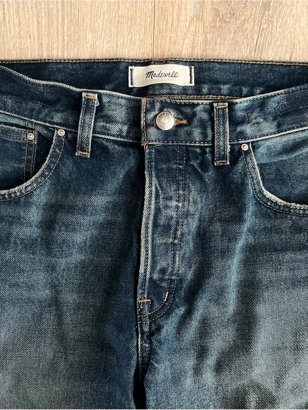 Madewell Women’s The Dean Easy Straight Jean Greendale Wash Rigid - Size 27 - Picture 3 of 10